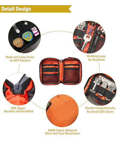 VIPERADE VE26 EDC Pouch - Small EDC Organizer for Multitools - color: Orange