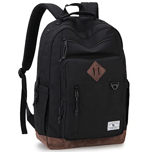 VX VONXURY Backpack for Men Women,Lightweight 15.6in Bookbag with Mulitiple Pockets,Water Resistant Travel Laptop Backpack - color: Medium-black, size: For 15.6in Laptop