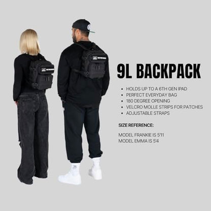 WOLFpak 9L Mini Tactical Backpack for Men & Women | Compact, Small Everyday Carry Bag for Gym, School, Travel | Durable, Water-Resistant Daypack with Molle System and Patch Panel (Polar White) - color: Polar White