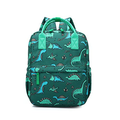 Cute Preschool Backpack Toddler School Book Bag for Girls Boys Kids Kindergarten Nursery Travel Bag with Chest Strap(12inch, Green Dinosaur) - color: Green Dinosaur, size: 12inch