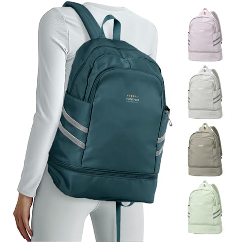 coofay Gym Backpack for Women Waterproof Backpack with Shoe Compartment Lightweight Travel Backpacks Workout Sports Backpacks Large Gym Bag - color: Peacock Blue-large, size: Large