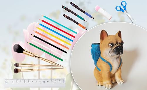 Dog Pen Holder for Desk French Bulldog Gifts for Men Women and Kids Unique Pen Pencil Holder Cup Funny Desktop Organizer for Home Office School Desk Decor (French Bulldog) - style: French Bulldog