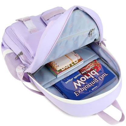 Classic Diamond School Backpack for Girls Laptop Backpack Cute Bookbag Kawaii College Backpack School Backpacks for Teens Girls Student (Purple) - color: Purple