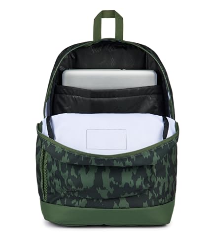 JanSport Cross Town Plus Backpack - Large Main Compartment, Side Water Bottle Pocket, 15-Inch Padded Laptop Sleeve - Camo Illusion - color: Camo Illusion