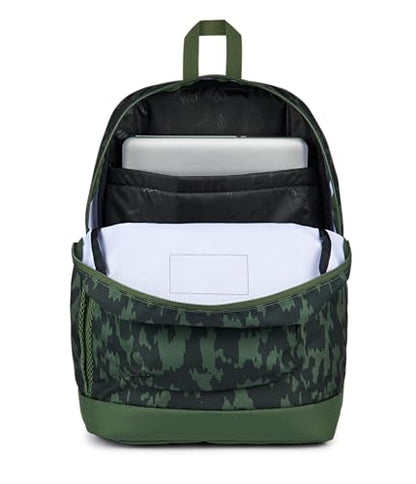 JanSport Cross Town Plus Backpack - Large Main Compartment, Side Water Bottle Pocket, 15-Inch Padded Laptop Sleeve - Camo Illusion - color: Camo Illusion