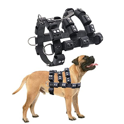 Dog Harness for Small Medium Large Dogs No Pull, Dog Weighted Vest, Tactical Dog Harness for Pit Bulls with Pockets (Adjustable Weight) - Weight Loss, Exercise, Walking, Muscle - size: Size M/Dog's Waist 26.5"-32.5"