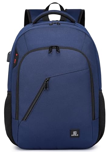 CAFELE Laptop Backpack 17.3 Inch Computer Backpack Daypack Water-Repellent Laptop Bag with USB Charging Port for Business/School/Travel/Women/Men (Blue, 17.3 Inches) - color: Blue