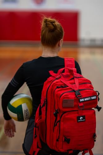 AMERICANPHOENIX 45L Elite Tactical Backpack | 3X Stronger Work & Military Backpack | Water Resistant and Heavy Duty | 3 Day MOLLE Bug Out Bag (Scarlet Sage) - color: Scarlet Sage