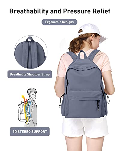 BJLFS School Bag Backpack for Women Kids Teens Girls, Small Bookbag College Student Backpack for School Men Boys, Mochilas Escolares para Casual Daypack Mini Book Bag Blue ﻿ - color: Small Dark Blue