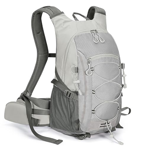 30L Hiking Backpack with Rain Cover Lightweight Hiking Daypack for Travel Camping Outdoors Knapsack for Men Women (Grey) - color: Grey