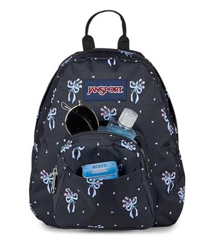 JanSport Half Pint Mini Backpack, 10.2 L - Durable Mini Bag Purse with Adjustable Shoulder Straps, Single Main Compartment, Zippered Stash Pocket, Pastel Petals - color: Pastel Petals Black/Blue/Pink/Green