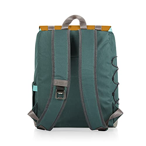 PICNIC TIME OTG Traverse Backpack Cooler, Modern Backpack Cooler with 28-Can Capacity, Fully Insulated Outdoor Bag with Water Resistant Interior, Pockets, Straps, and Bottle Opener, (Mustard Yellow) - color: Yellow
