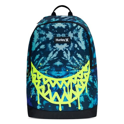 Hurley Unisex-Kids Graphic Backpack, Blue Lazer/Black, One Size - color: Blue Lazer/Black