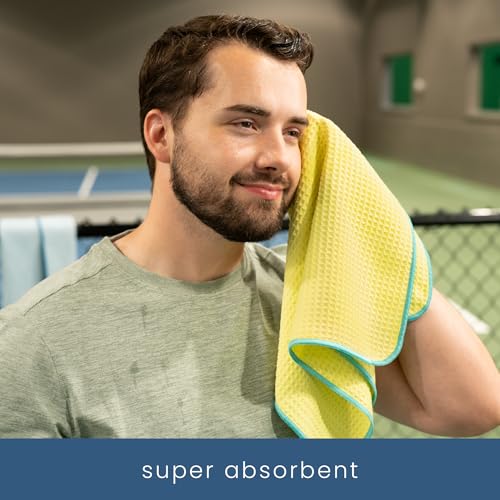 S&T INC. Microfiber Gym Towels, Yoga Towel for Home and Gym Bag, 16 Inch x 27 Inch, 3 Pack - color: Honeycomb Pastels