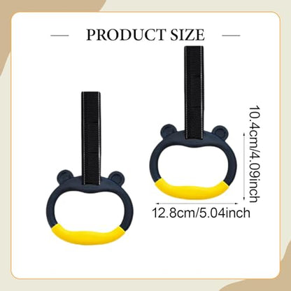 Gymnastics Rings Set of 2, 881.85lbs Weight Capacity, Adjustable Straps for Kids & Adults, Body Workout Gym Equipment for Strength Training, Pulling Exercises, Home Gym