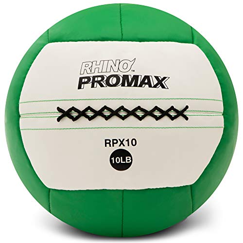 Champion Sports Rhino Promax Wall Balls - Soft Shell Non-Slip Grip for Weightlifting, Plyometrics, Cross Training, & Home Gym - style: 10 LBS