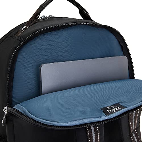 Kipling Women's Seoul Extra Large 17” Laptop Backpack, Durable, Roomy with Padded Shoulder Straps, School Bag - color: True Black, size: 13.5''L x 17.75''H x 9''D