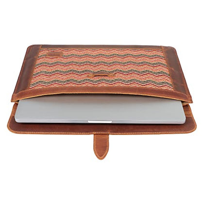Londo Leather Sleeve Compatible with MacBook Pro 16 & MacBook Pro 15 Inch (M5, M4, M3, M2, M1, Pro, Max), Premium Top Grain Leather Laptop Bag, 2020 to 2026 Models - color: Camel, size: 15-16 inches