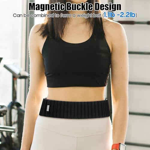 Wrist Ankle Weights for Women - 2 Pack (1.1lb Each) Magnetic Adjustable Wearable Workout Weighted Bracelets, Waterproof Silicone Strength Leg Training Bangles for Walking Running Yoga Pilates