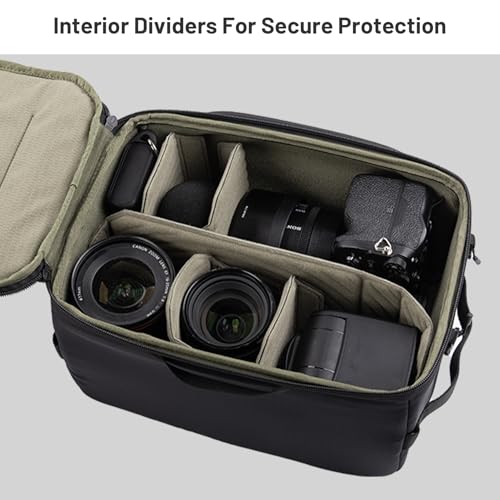 PGYTECH Small Camera Insert Bag, Waterproof Lens Pouch for Photographers and Traveler, Lightweight DSLR/SLR Lens Carring Case with Thicken Partition for Canon/Nikon/Sony/Mirrorless Cameras - size: S