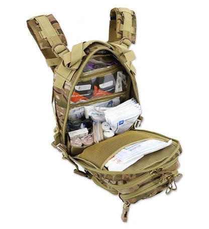 Lightning X Stocked EMS/EMT Trauma & Bleeding First Aid Responder Medical Backpack + Kit - Camo - color: Camo