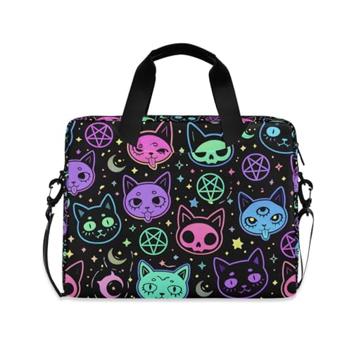 JIPONI Laptop Bag For Women Men, 15.6 16 IN Tote Work bags, Briefcase Messenger Computer Case 01 - color: Cat