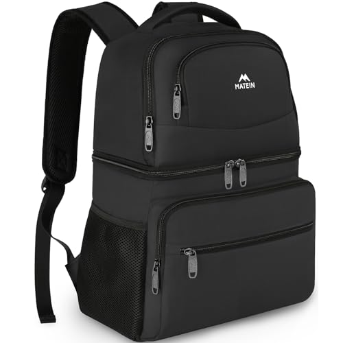 MATEIN Cooler Backpack, 26/40 Cans Insulated Lunch Backpack for Men Women - color: Black, size: 26 Cans