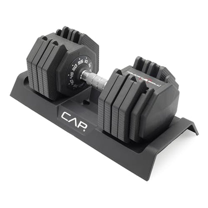 CAP ADJUSTABELL Adjustable Dumbbell Weights - Singles & Pairs | 12.5 lb, 25 lb & 55 lb | Multiple Handle Options - size: 55 lb - Chrome Handle, style: Single