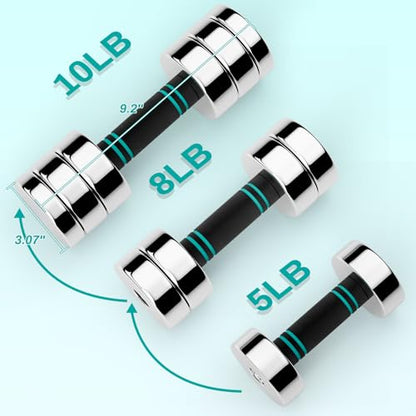 LIFERUN Steel Adjustable Dumbbell Set of 2, 5/10/15lb Free Weights Dumbbells Set, Non-Slip and Comfortable Foam Handle, Adjustable Dumbbells Weights Set for Home Gym Office Exercise - style: 10lbx2
