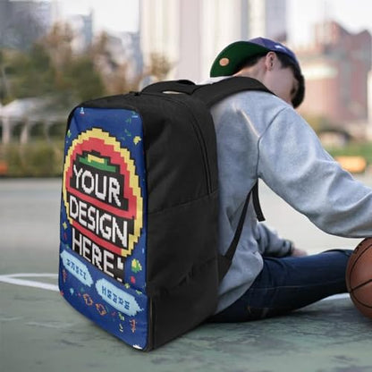 18.5in Basketball Backpack Basketball Bag with Shoe Compartment & Ball Holder, Waterproof Bag for Soccer Volleyball - color: A Customized Text Picture