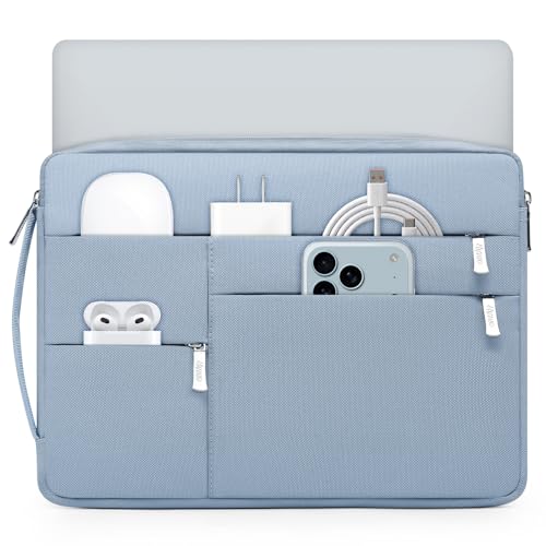 HYZUO 14-15 Inch Laptop Sleeve Bag for MacBook Air 15 M5 A3448 M4 M3 M2 2026-2023, MacBook Pro 15, 15" Surface Laptop, XPS 14/15 Plus, Notebook Case for 14" HP Dell Lenovo Asus Acer, Pale Blue - color: Pale Blue, size: 14-15 Inch