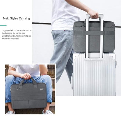 LANDICI Laptop Bag Carrying Case 15.6 Inch with Shoulder Strap, Slim Waterproof Computer Sleeve Cover Compatible with MacBook Pro 15/16, 15-16 Inch HP Acer Dell Lenovo ASUS Laptop, Grey - color: Grey, size: 14-15.6 Inch