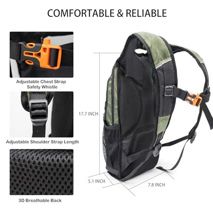 Water Backpack Hydration Backpack with Bladder Lightweight & Waterproof Hydration Pack for Hiking, Cycling, Running,Climbing Outdoorer ,Gift for dad - color: GREEN