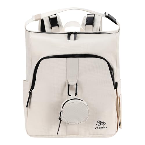 Diaper Bag Backpack with Changing Pad, Wet Dry Bag, Pacifier Case and Stroller Straps, Soft Cotton Lining, Baby Travel Bag for Moms and Dads（Beige） - color: Beige