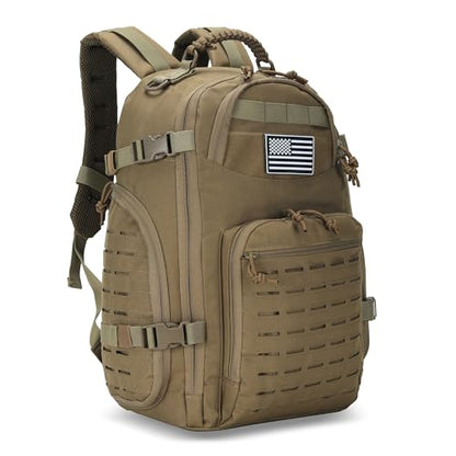 30L Hiking Backpack Lightweight Outdoor Daypack Camping Backpack Outdoor Travel Daypack Day Pack for Man Woman (Khaki) - color: Khaki