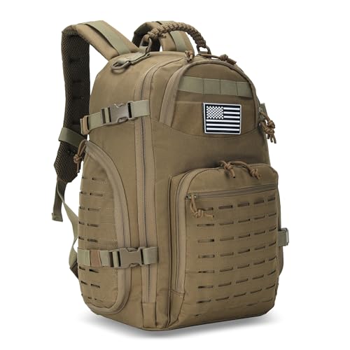30L Hiking Backpack Lightweight Outdoor Daypack Camping Backpack Outdoor Travel Daypack Day Pack for Man Woman (Khaki) - color: Khaki