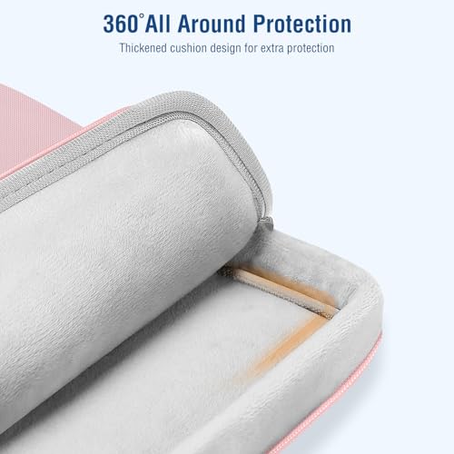 MOSISO 360 Protective Laptop Bag 13.3 inch, 13-14 inch Computer Bag Compatible with MacBook Air 13 inch/Pro 13 inch/Pro 14 inch,HP,Dell,Notebook, Laptop Carrying Case with Strap&Handle, Pink - color: Pink, size: 13.3 inch