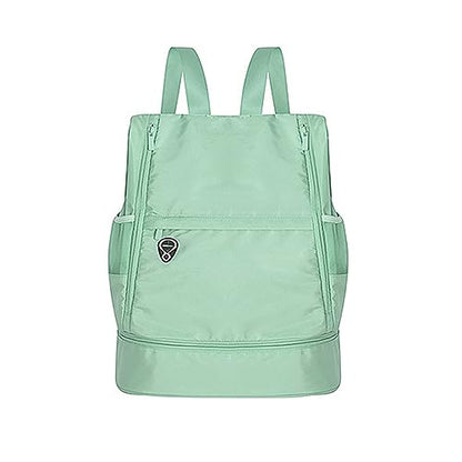 fulion Lightweight Travel Backpack, Dry and Wet Separation Bag, Independent Shoes Dirty Clothes Storage Location, Suitable for Travel Fitness Hiking Backpack (green) - color: Green