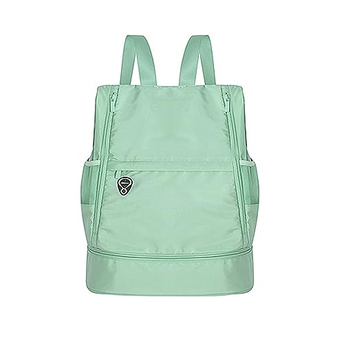 fulion Lightweight Travel Backpack, Dry and Wet Separation Bag, Independent Shoes Dirty Clothes Storage Location, Suitable for Travel Fitness Hiking Backpack (green) - color: Green