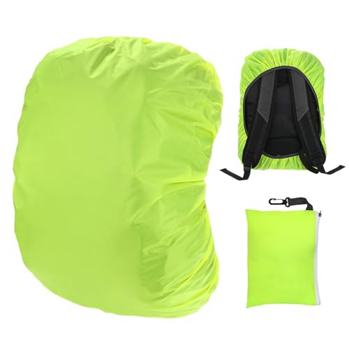 M METERXITY Waterproof Backpack Rain Cover, Waterproof Backpack Cover, Bag Rain Cover with A Carry Pouch for Hiking/Biking/Camping/Outdoor Traveling - color: Fluorescent Green, size: Middle(30L-40L)
