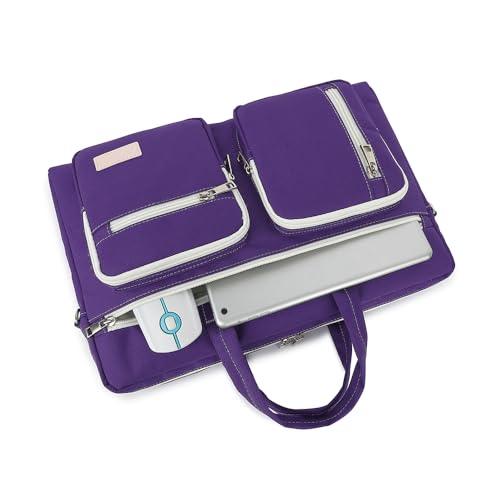 15-15.6 inch Laptop Shoulder Bag, for MacBook Pro 16, Hp Lenovo Dell 14 inch Waterproof Messenger Bag Case Sleeve (purple) - color: Purple