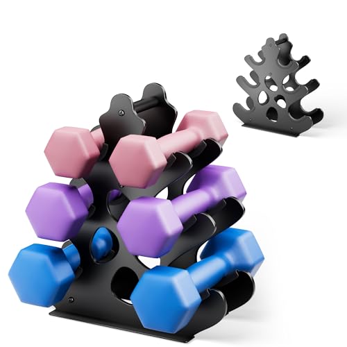 4 Tier Dumbbell Rack, Weight Rack For Home Gym, Dumbbell Stand for Free Weights - size: 3 tier