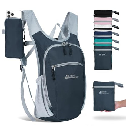 Hiking Backpack 10L/15L Small Daypack Lightweight Packable Travel Foldable Water Resistan for Women Men (Gray, 10L) - color: Gray, size: 10L