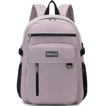 MIRLEWAIY Classical School Backpack Lightweight Bookbag Casual Daypack Travel Work Bag For Teenagers College Girls boys - color: Pink Purple