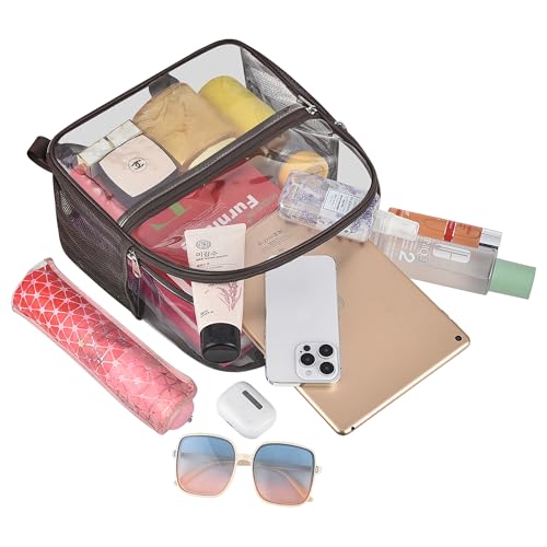 Clear Backpack for Stadium Events Stadium Approved Sports Fan Backpacks - color: Chocolate, style: Nylon Shoulder Straps