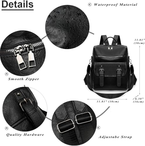 Fashion PU Leather Backpack Purse for Women Travel Backpack Bag with Tassel Ladies Shoulder Handbags Casual Daypack - color: Dark Brown