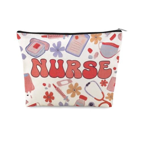 Nurse Makeup Pouches Accessories for Women Clinical Bag Essentials for Nursing Students Gift Ideas Small Nurse Pencil Pouch Bag Nurses Week Appreciation Gift Nursing Medical Supplies Bags Nurses Favor - color: Nurse Makeup Pouches Accessories for Women