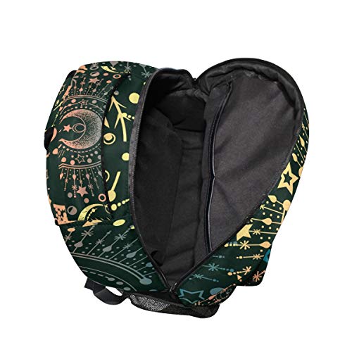 ALAZA Moon & Star Alchemy Magical Large Backpack Personalized Laptop iPad Tablet Travel School Bag with Multiple Pockets - color: Alchemy