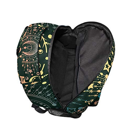 ALAZA Moon & Star Alchemy Magical Large Backpack Personalized Laptop iPad Tablet Travel School Bag with Multiple Pockets - color: Alchemy