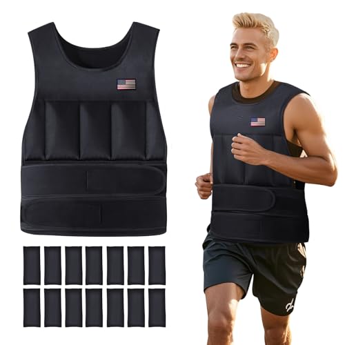 Wolliwa Adjustable Weighted Vest for Men Women,2-30 Lbs Adjustable Weighted Vest with Straps Womens Running Weight Vest for Walking Strength Training Fitness - size: Adjustable 2-20 Lbs